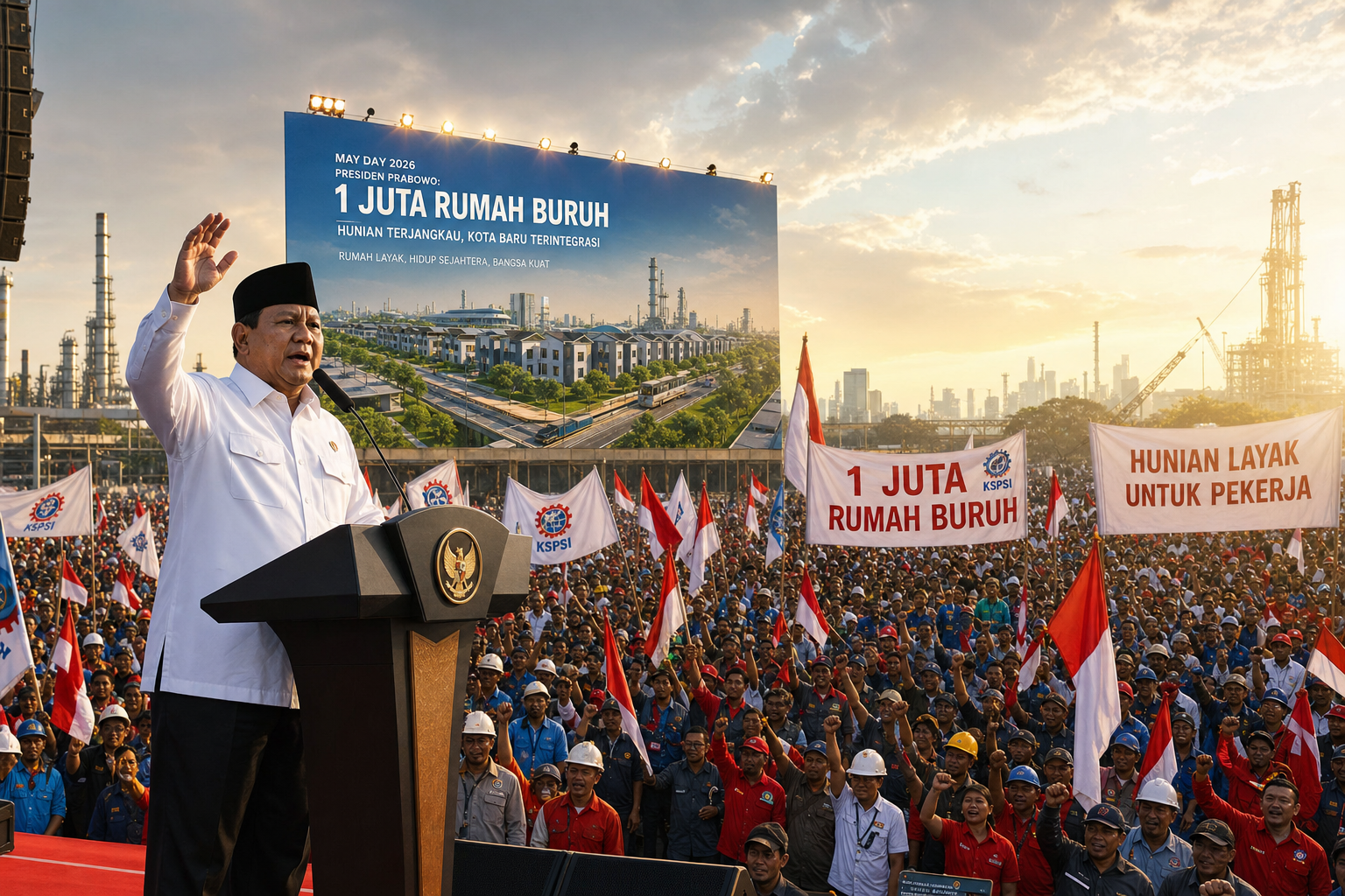 Prabowo Bangun 1 Juta Rumah Buruh 2026