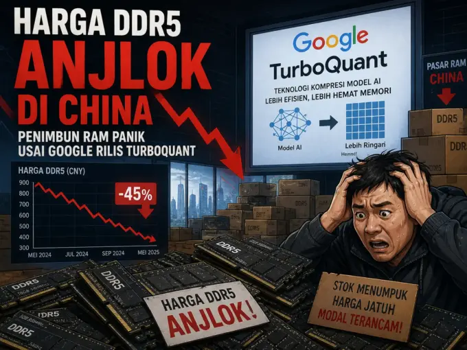 Krisis RAM: Harga DDR5 Turun Tajam di China akibat TurboQuant